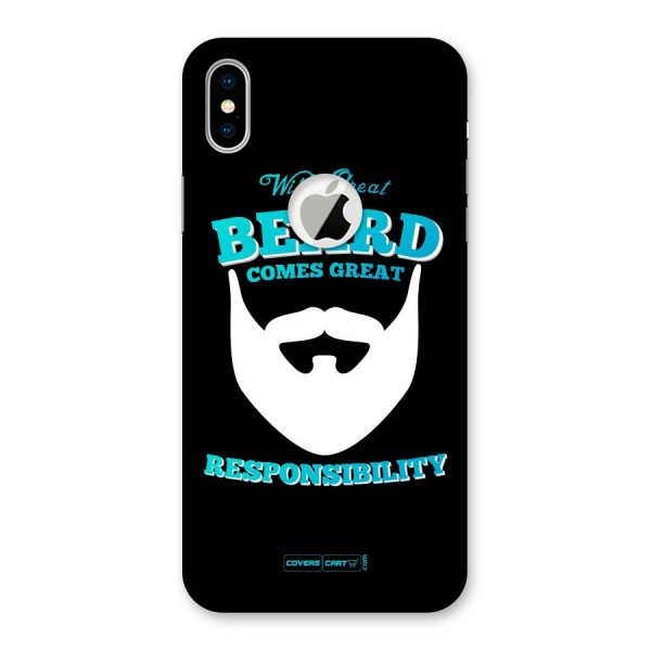 Great Beard Back Case for iPhone XS Logo Cut