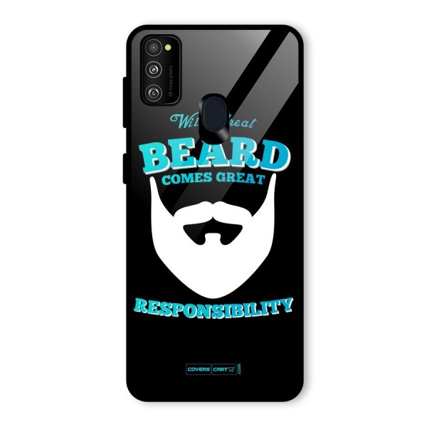 Great Beard Glass Back Case for Galaxy M21