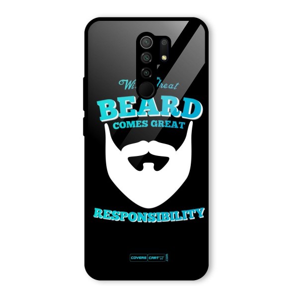 Great Beard Glass Back Case for Redmi 9 Prime