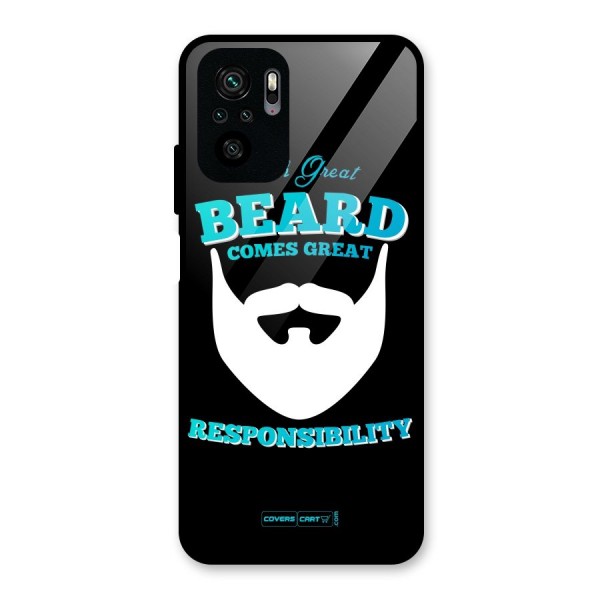 Great Beard Glass Back Case for Redmi Note 10