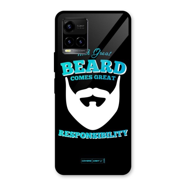 Great Beard Glass Back Case for Vivo Y21 2021