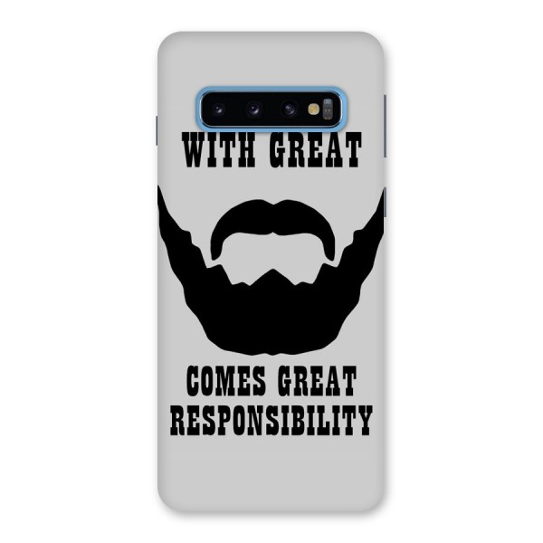 Great Beard Great Responsibility Back Case for Galaxy S10