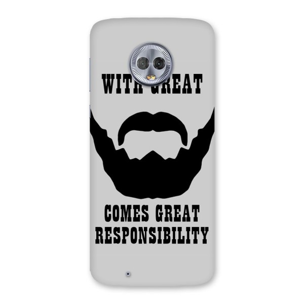 Great Beard Great Responsibility Back Case for Moto G6