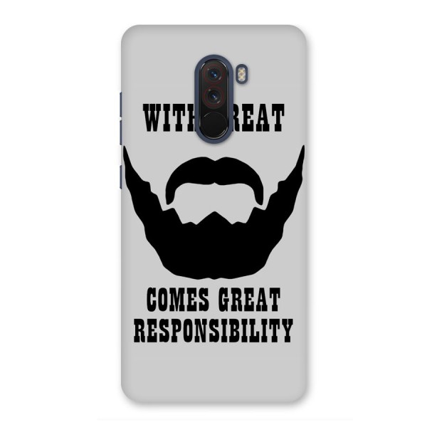 Great Beard Great Responsibility Back Case for Poco F1