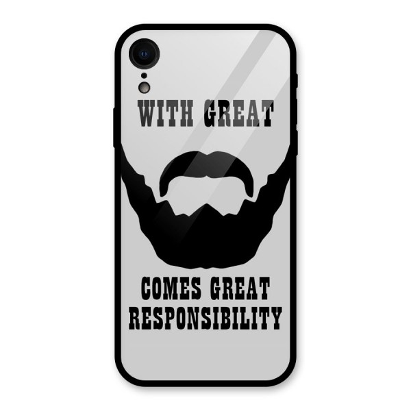 Great Beard Great Responsibility Glass Back Case for XR