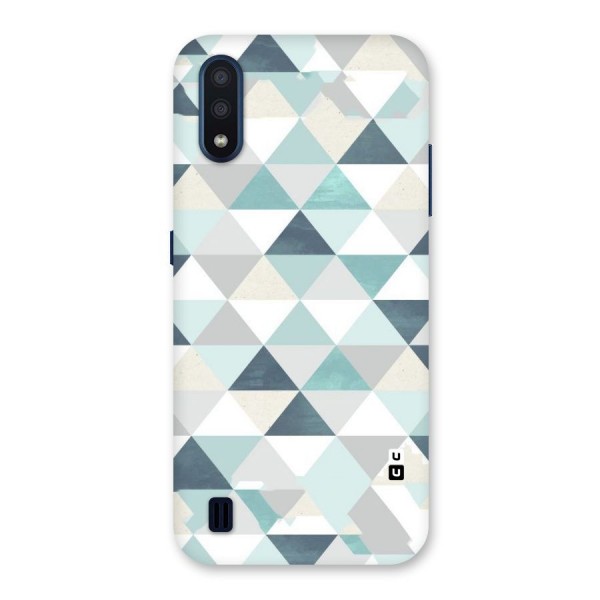 Green And Grey Pattern Back Case for Galaxy M01