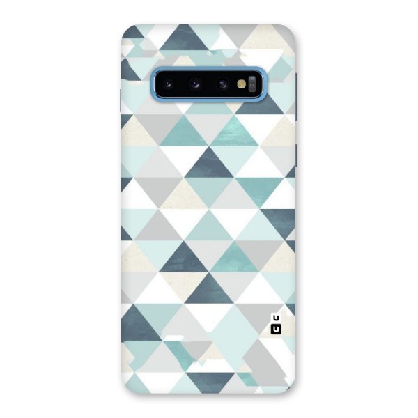 Green And Grey Pattern Back Case for Galaxy S10