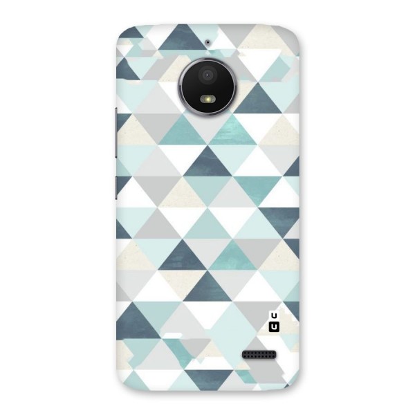 Green And Grey Pattern Back Case for Moto E4