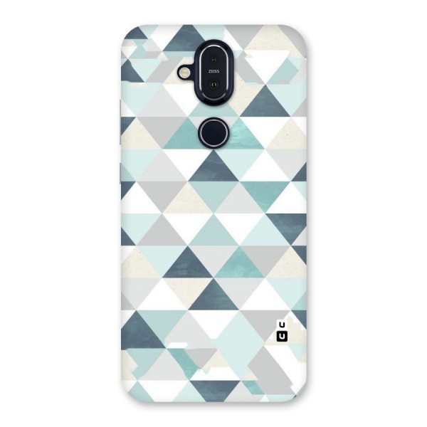 Green And Grey Pattern Back Case for Nokia 8.1