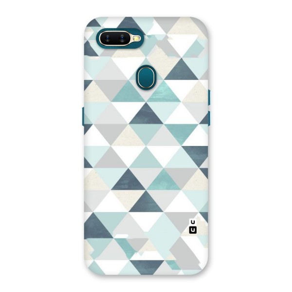 Green And Grey Pattern Back Case for Oppo A12