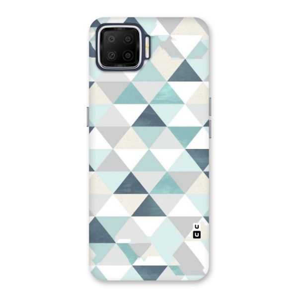 Green And Grey Pattern Back Case for Oppo F17