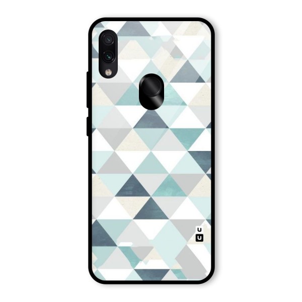 Green And Grey Pattern Glass Back Case for Redmi Note 7S