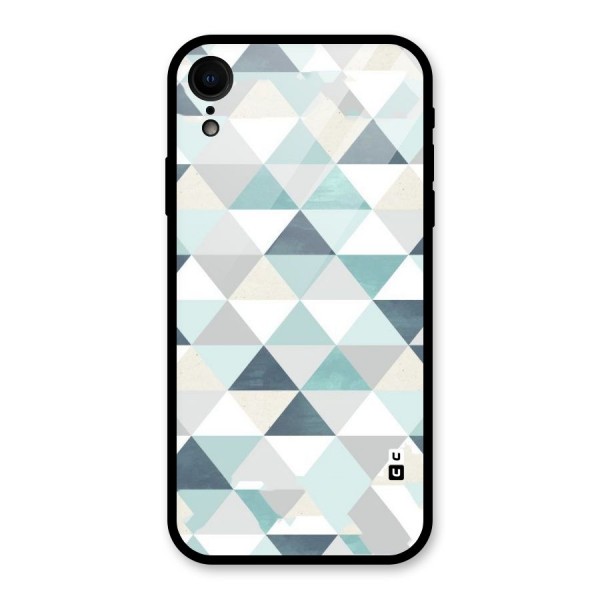 Green And Grey Pattern Glass Back Case for XR