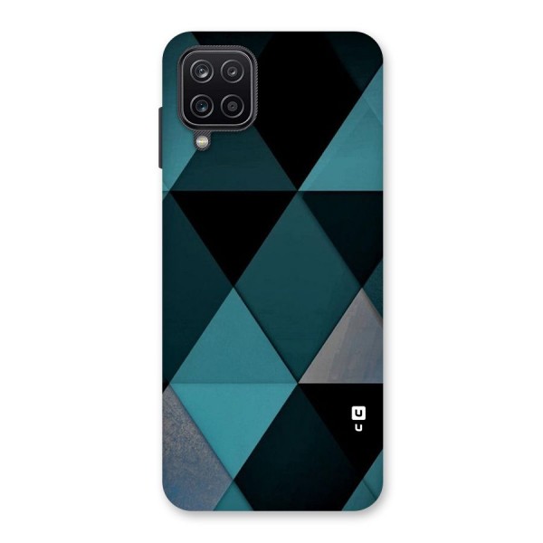 Green Black Shapes Back Case for Galaxy A12