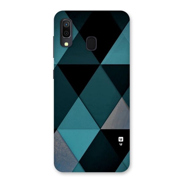 Green Black Shapes Back Case for Galaxy A20