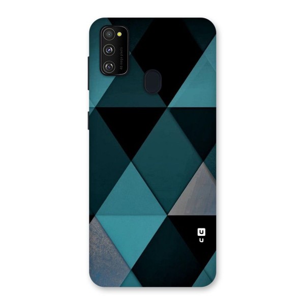 Green Black Shapes Back Case for Galaxy M21