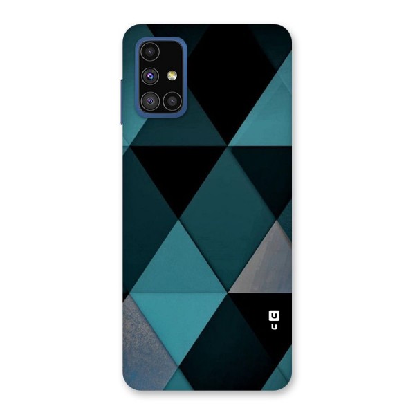 Green Black Shapes Back Case for Galaxy M51