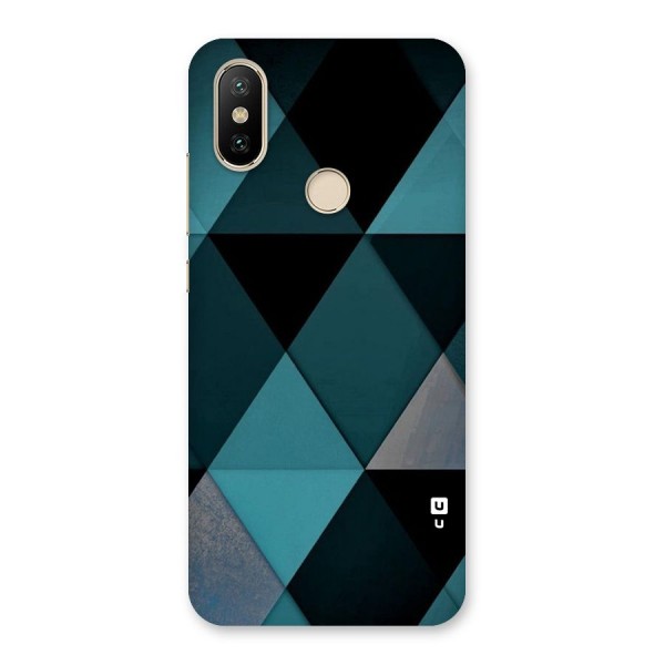 Green Black Shapes Back Case for Mi A2