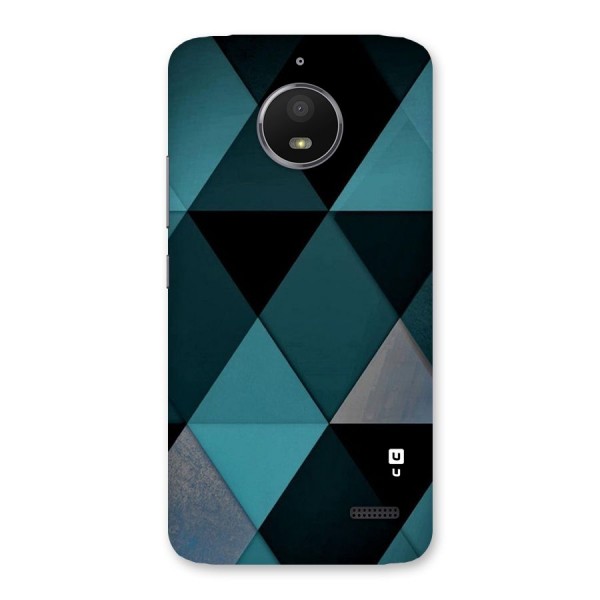 Green Black Shapes Back Case for Moto E4