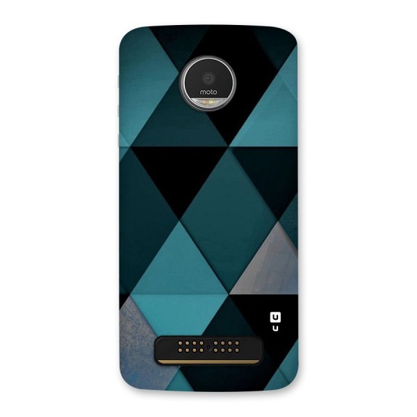 Green Black Shapes Back Case for Moto Z Play