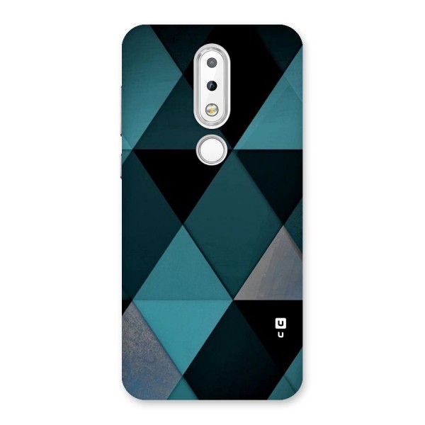 Green Black Shapes Back Case for Nokia 6.1 Plus