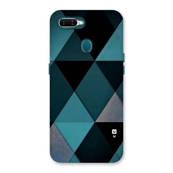 Green Black Shapes Back Case for Oppo A7