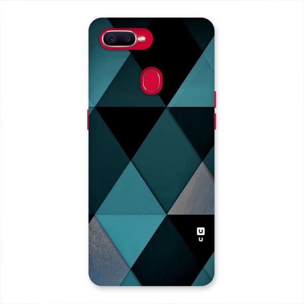 Green Black Shapes Back Case for Oppo F9 Pro