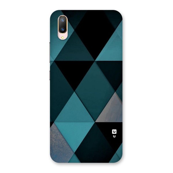 Green Black Shapes Back Case for Vivo V11 Pro