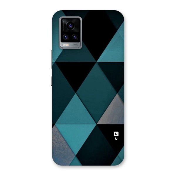 Green Black Shapes Back Case for Vivo V20