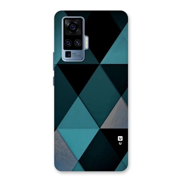 Green Black Shapes Back Case for Vivo X50 Pro