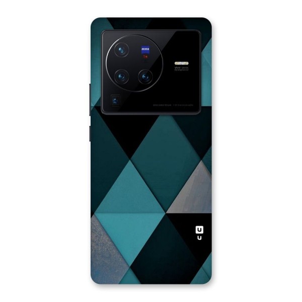 Green Black Shapes Back Case for Vivo X80 Pro