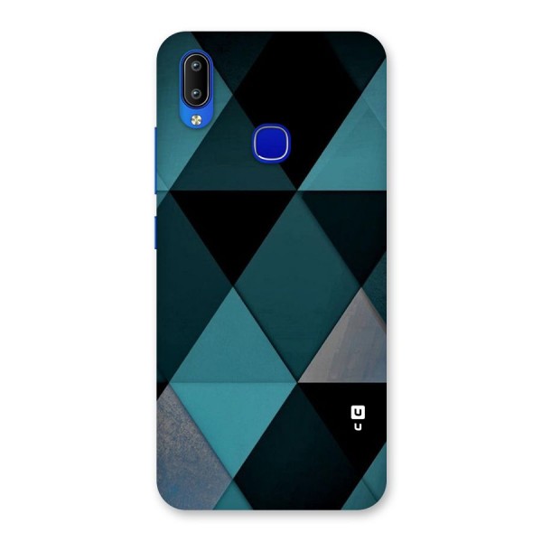 Green Black Shapes Back Case for Vivo Y91