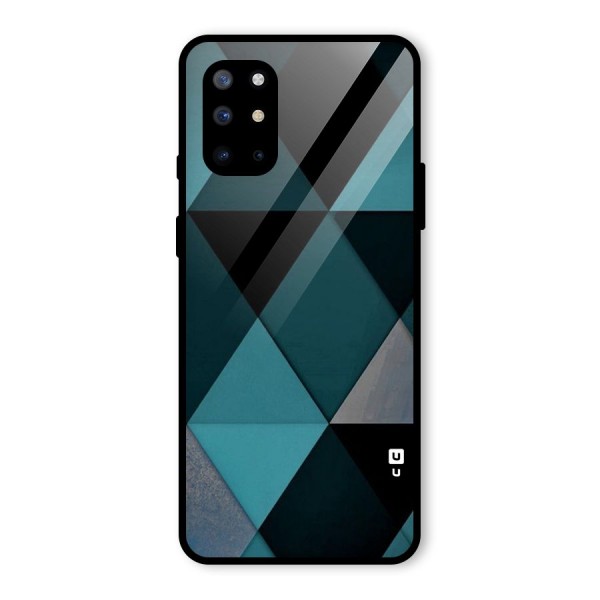 Green Black Shapes Glass Back Case for OnePlus 8T