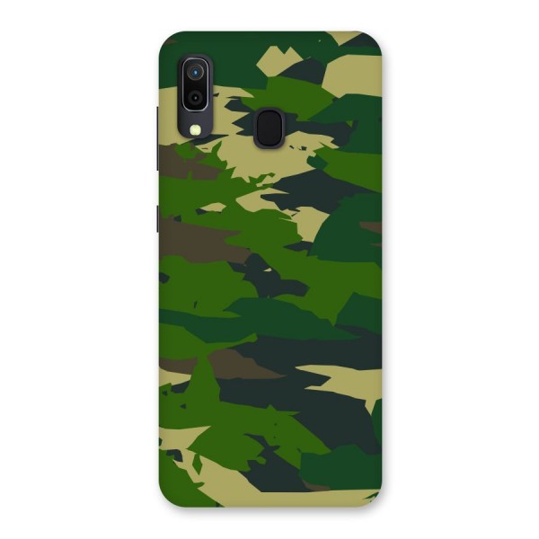 Green Camouflage Army Back Case for Galaxy A20