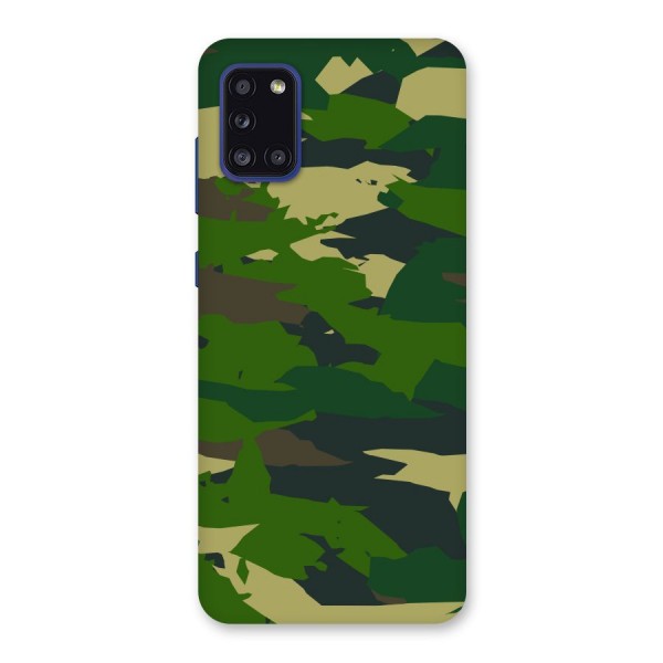 Green Camouflage Army Back Case for Galaxy A31