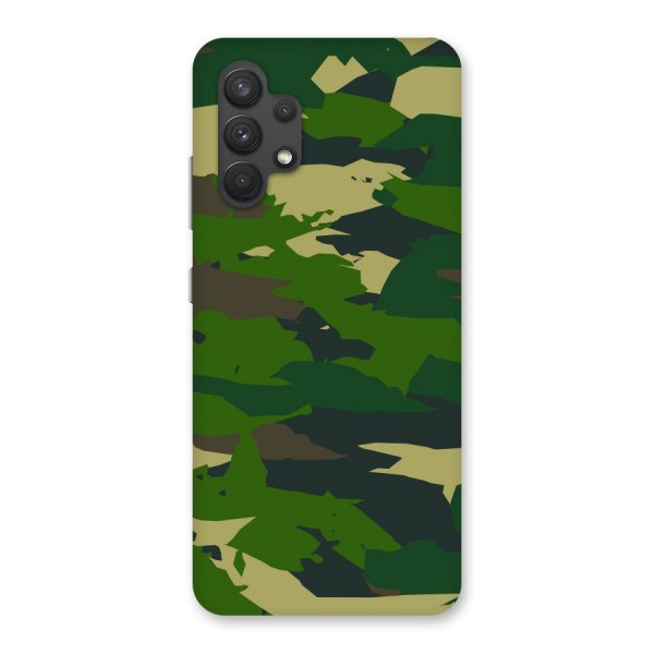 Green Camouflage Army Back Case for Galaxy A32