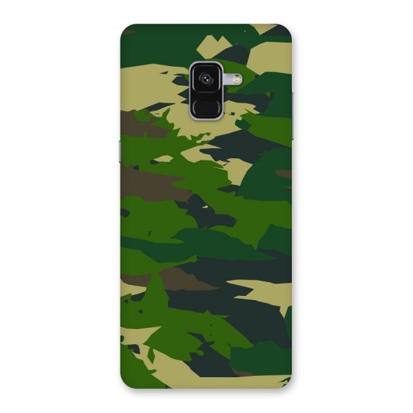 Green Camouflage Army Back Case for Galaxy A8 Plus