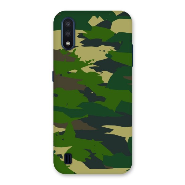 Green Camouflage Army Back Case for Galaxy M01