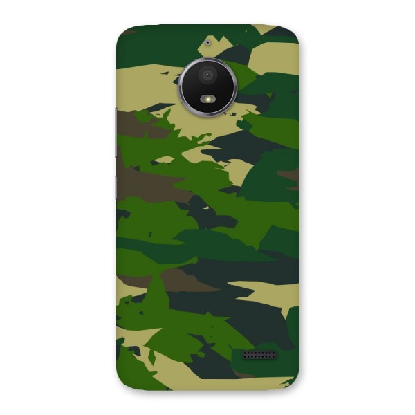 Green Camouflage Army Back Case for Moto E4