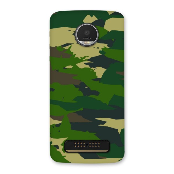 Green Camouflage Army Back Case for Moto Z Play