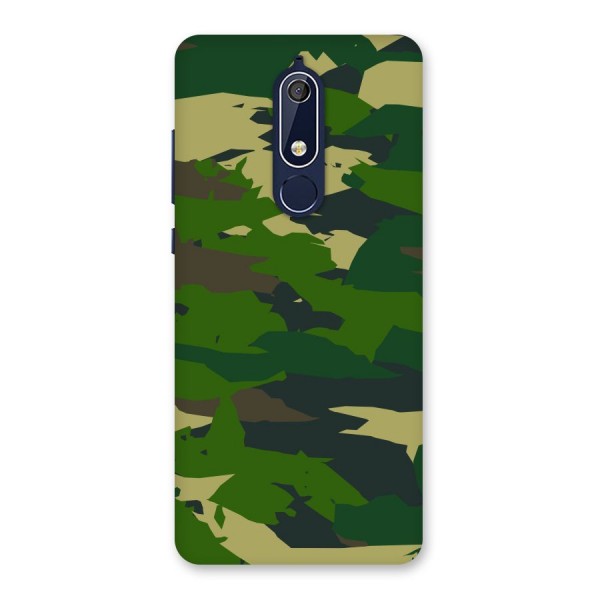 Green Camouflage Army Back Case for Nokia 5.1