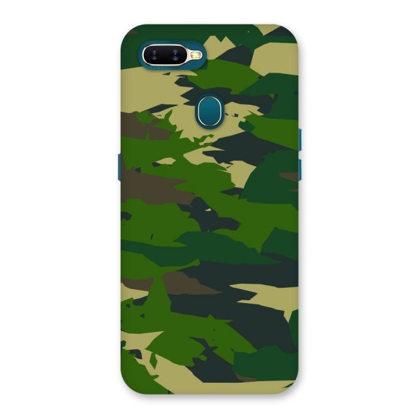 Green Camouflage Army Back Case for Oppo A12