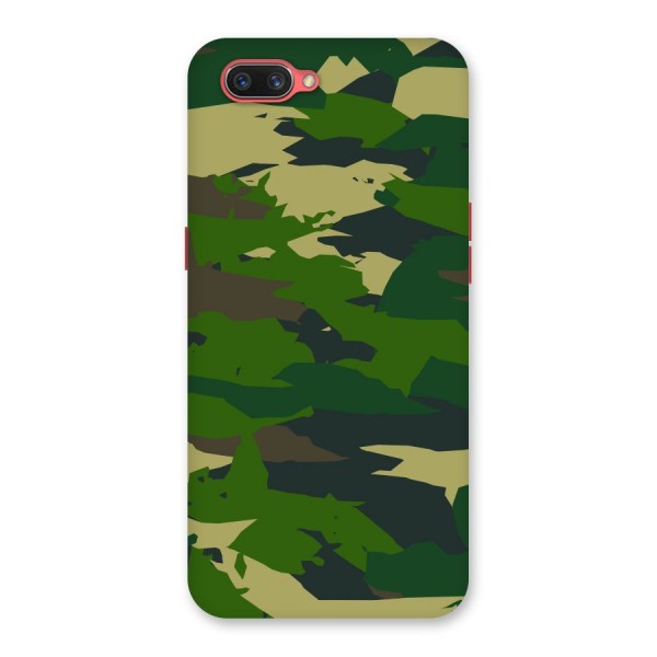 Green Camouflage Army Back Case for Oppo A3s