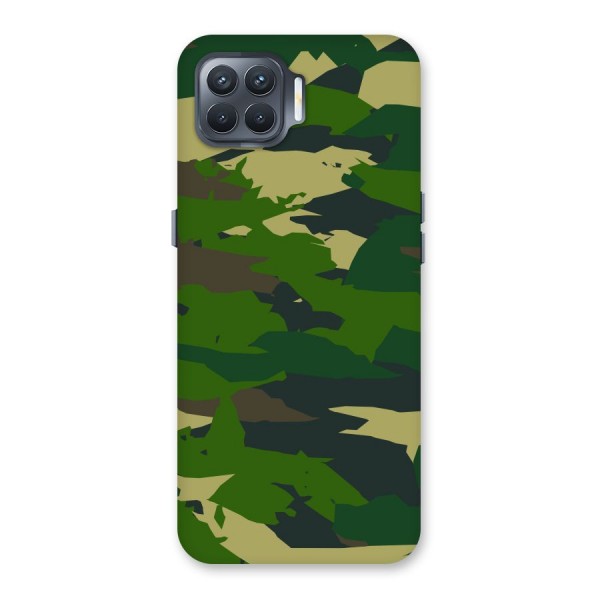 Green Camouflage Army Back Case for Oppo F17 Pro