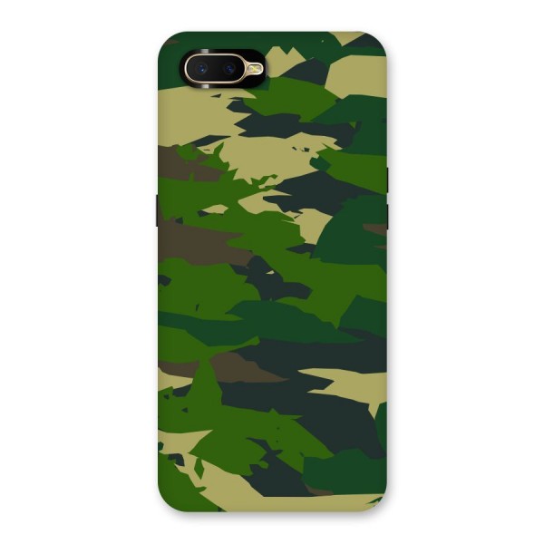 Green Camouflage Army Back Case for Oppo K1