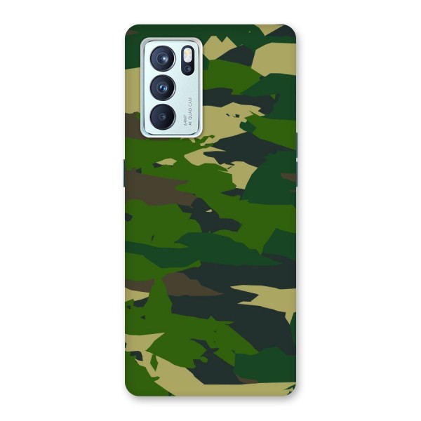Green Camouflage Army Back Case for Oppo Reno6 Pro 5G