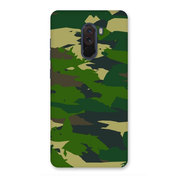 Green Camouflage Army Back Case for Poco F1