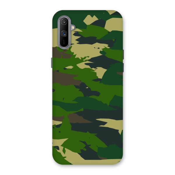 Green Camouflage Army Back Case for Realme C3