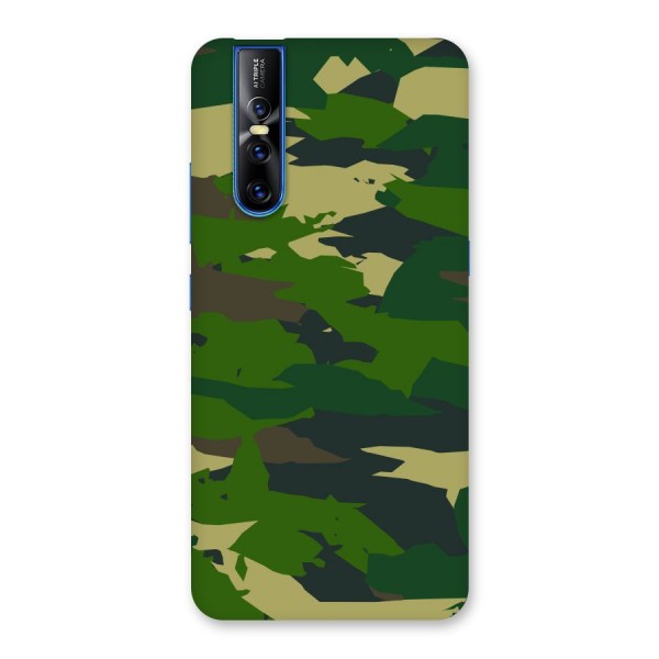 Green Camouflage Army Back Case for Vivo V15 Pro