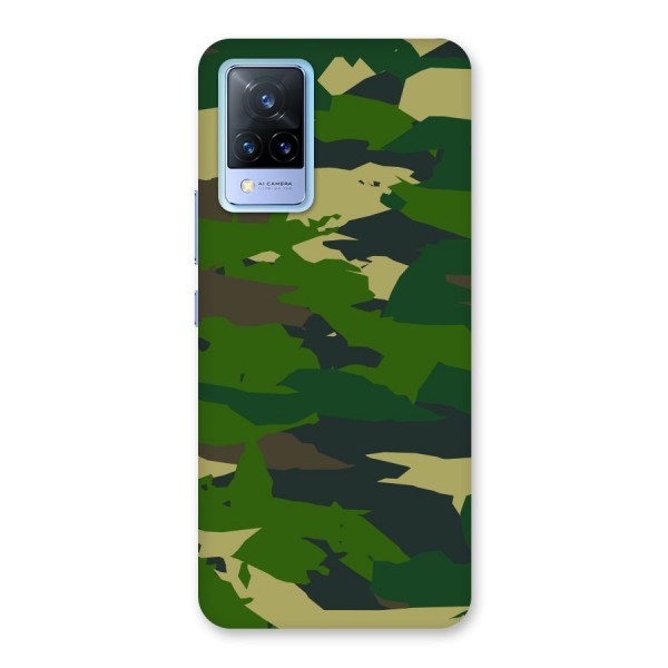 Green Camouflage Army Back Case for Vivo V21 5G